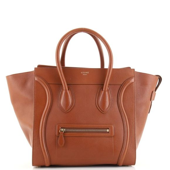 Celine Bags Celine Luggage Bag Grainy Leather Mini Brown Poshmark